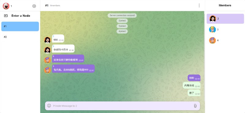 ❗️终于可以开源了[NodeCrypt]端到端加密聊天系统——cloudflare workers版一个部署在cloudflare worker上的端到端加密聊天软件，界面参考了telegram