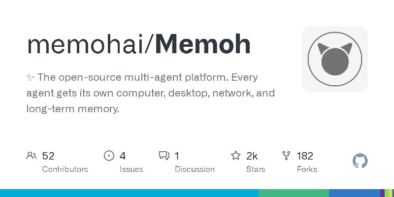 GitHub - memohai/Memoh: ✨ The open-source multi-agent platform. Every agent gets its own computer, desktop, network, and long-term…