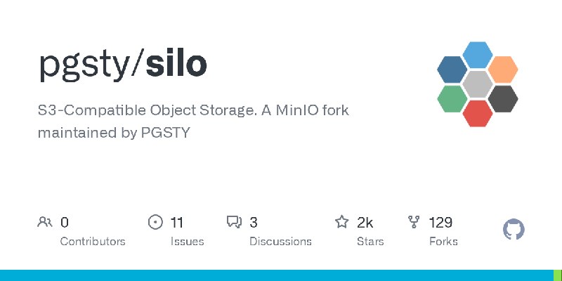 GitHub - pgsty/silo: S3-Compatible Object Storage. A MinIO fork maintained by PGSTY