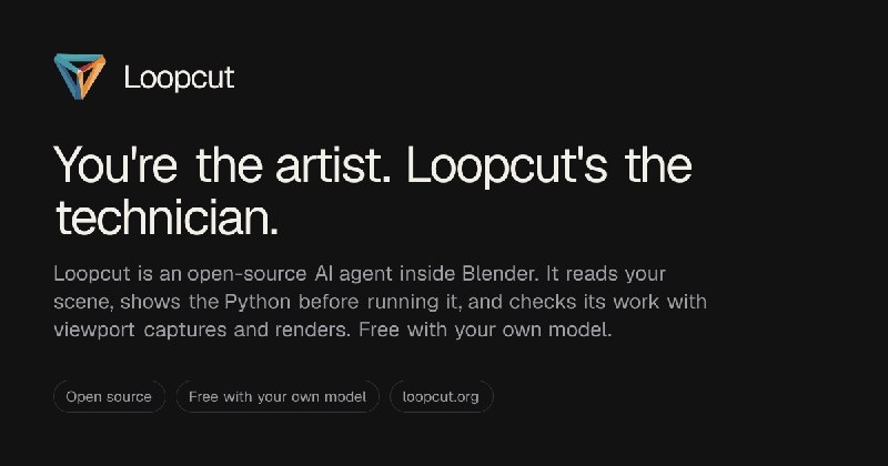 Loopcut: An open-source AI agent inside Blender
