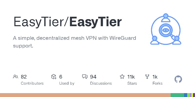 GitHub - EasyTier/EasyTier: A simple, decentralized mesh VPN with WireGuard support.