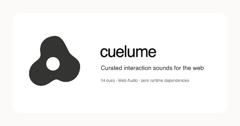 Cuelume. Interaction sounds for the web