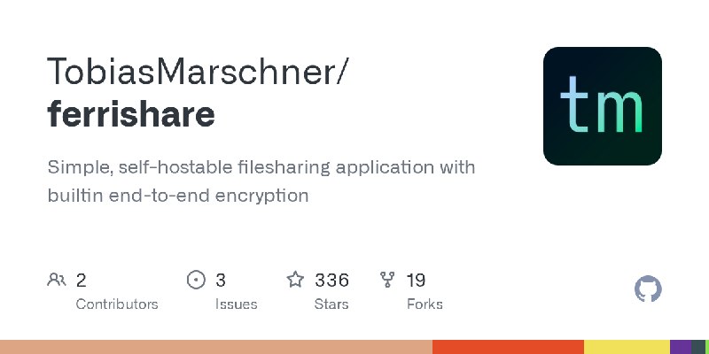 GitHub - TobiasMarschner/ferrishare at selfh.st