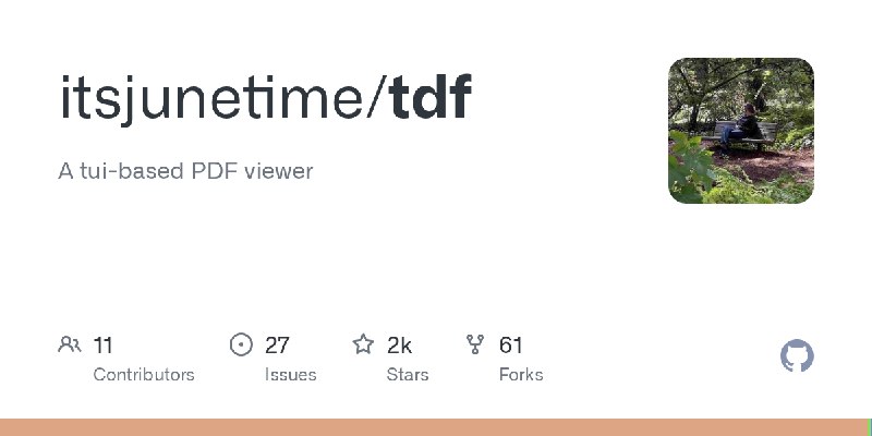 GitHub - itsjunetime/tdf: A tui-based PDF viewer