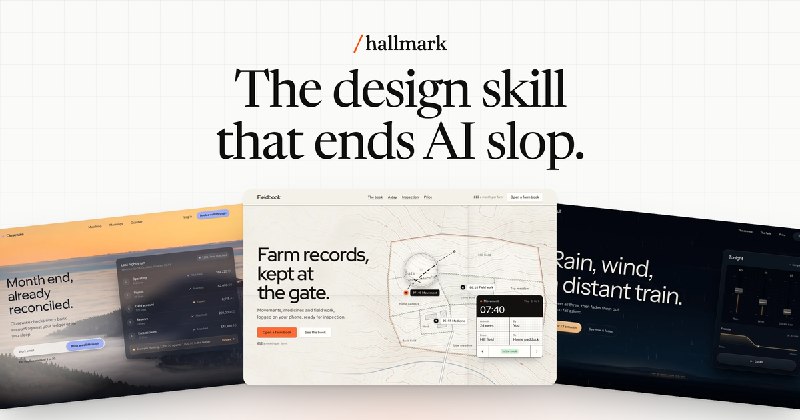 Hallmark, design taste for coding agents