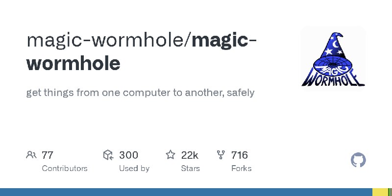 GitHub - magic-wormhole/magic-wormhole: get things from one computer to another, safely
