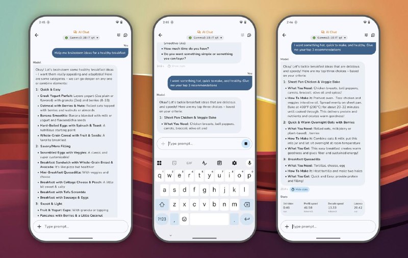 谷歌开源的可运行自家端侧多模态模型 Gemma 3n 的 Android 应用